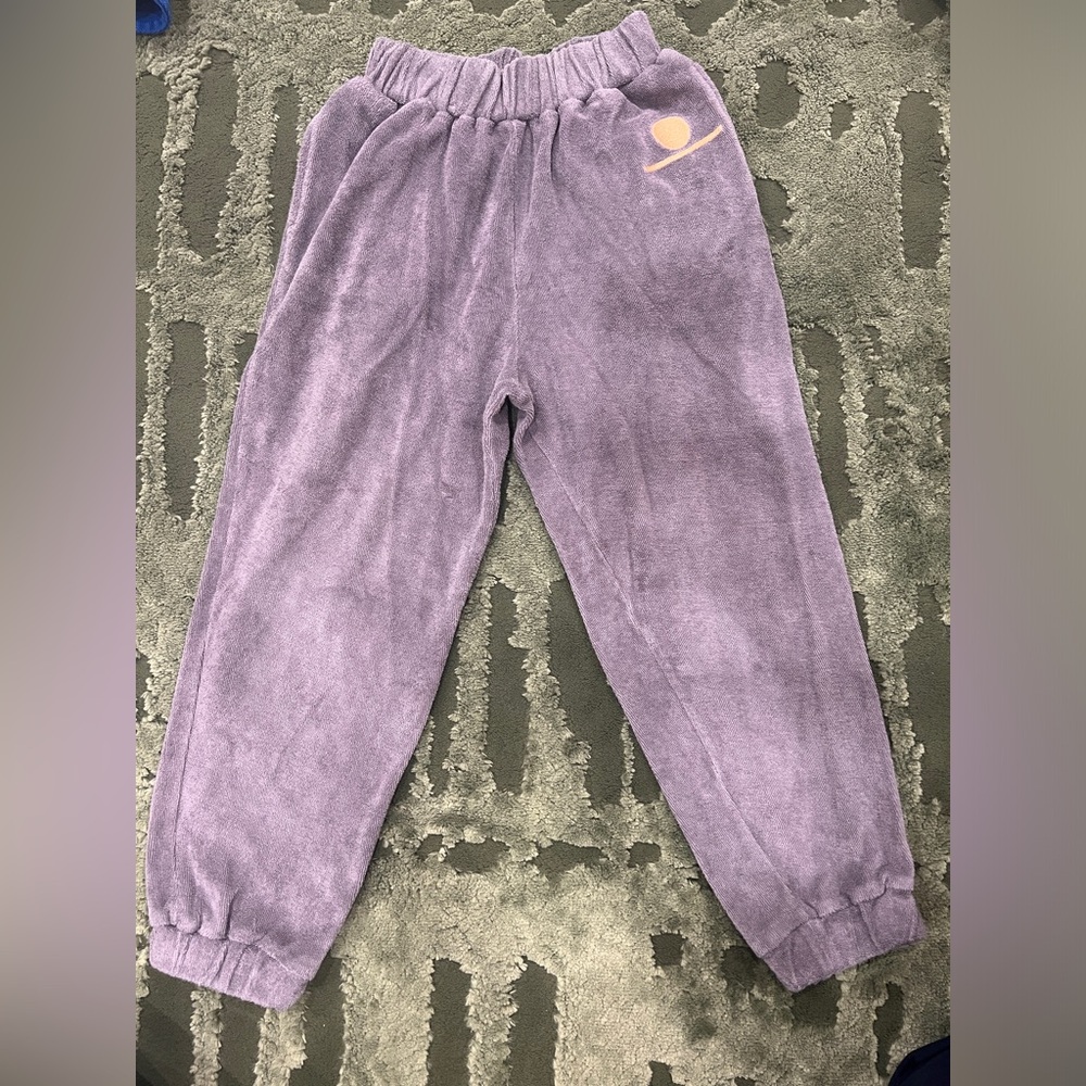 We Are Kids lavender toweling joggers